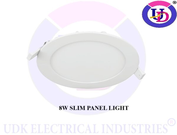 UDK 8-Watt Round LED Slim Panel Light (Warm White)