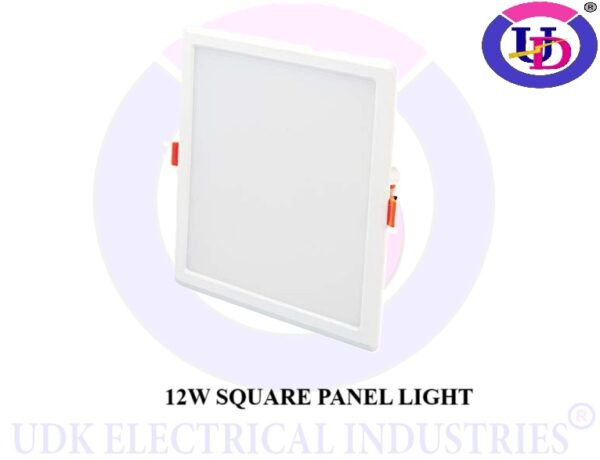 UDK 12 WATT False Ceiling PC Body Square Shape LED Panel Light, IP 20 Rating, DUST Proof, Indoor USE, HPF Driver, 2 Year Warranty (Warm White)