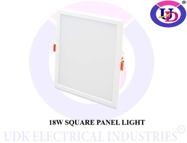 UDK 18 WATT False Ceiling PC Body Square Shape LED Panel Light, IP 20 Rating, DUST Proof, Indoor USE, HPF Driver, 2 Year Warranty (Warm white)