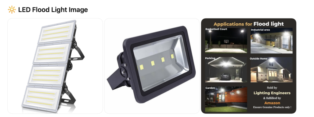 High power LED flood lights manufacturer in India for outdoor lighting and security